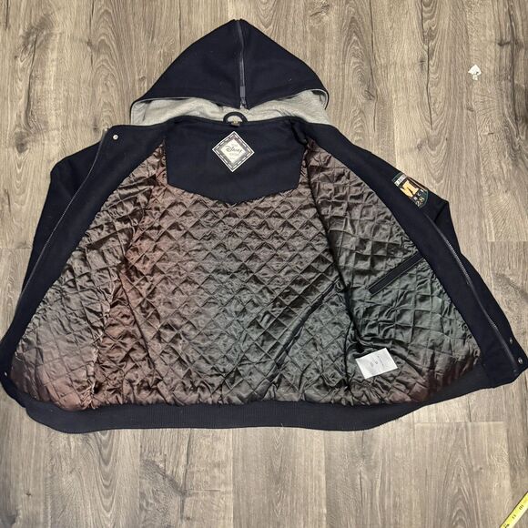 Vintage Disney Store Mickey Mouse Varsity Jacket Coat XL Navy Wool Embroidered - Picture 8 of 11